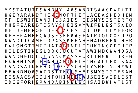 Bible Code example