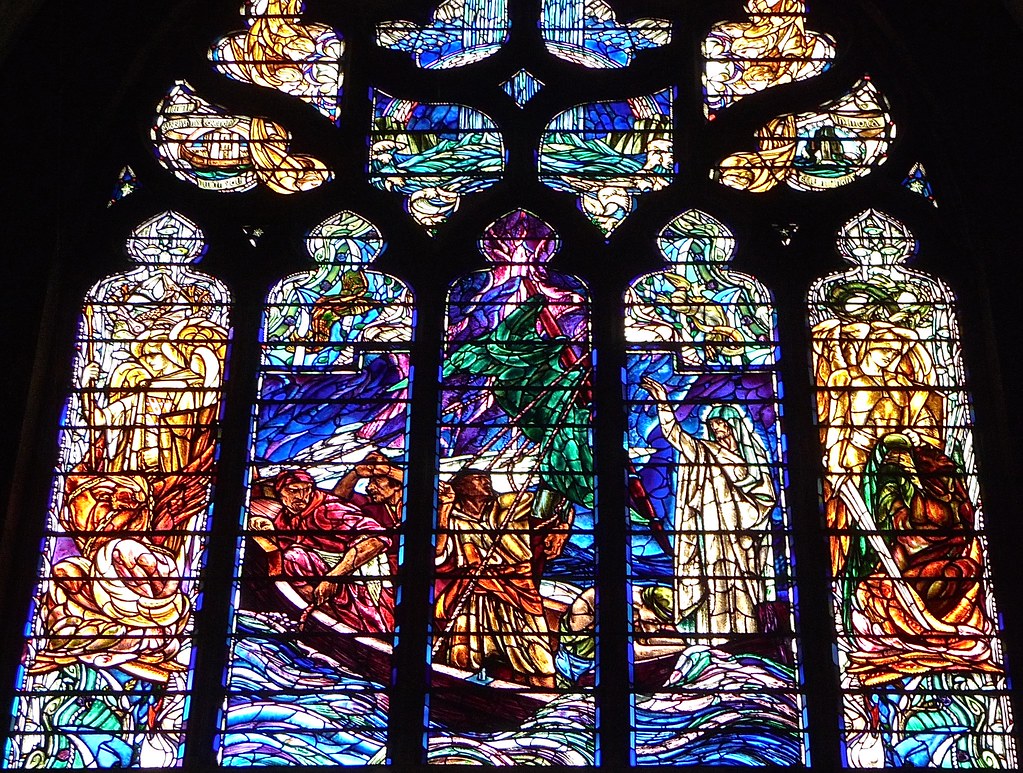 Jesus walking on the sea, St Giles Cathedral